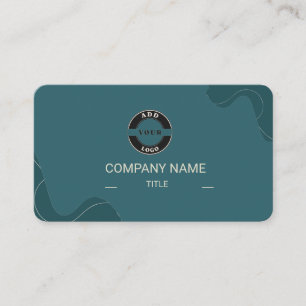 Carte De Visite Code QR Professionnel Luxe Sarcelle et Crème