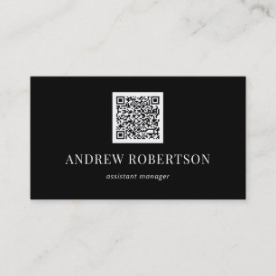 Carte De Visite Code QR professionnel minimal