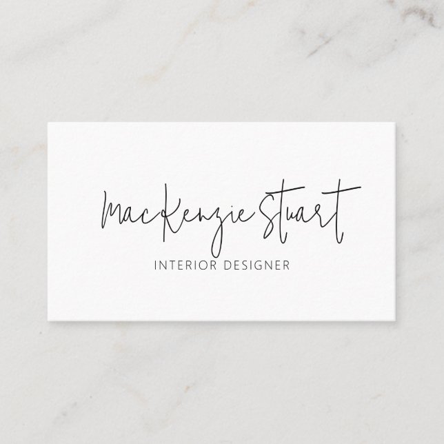 Carte De Visite Code QR professionnel minimal Simple Moderne (Devant)