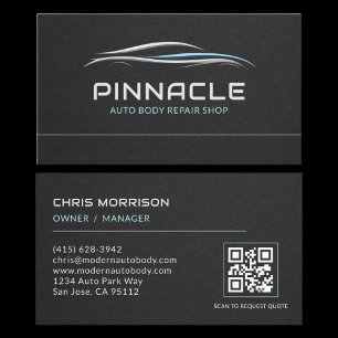 Carte De Visite Code QR professionnel pour atelier de réparation d