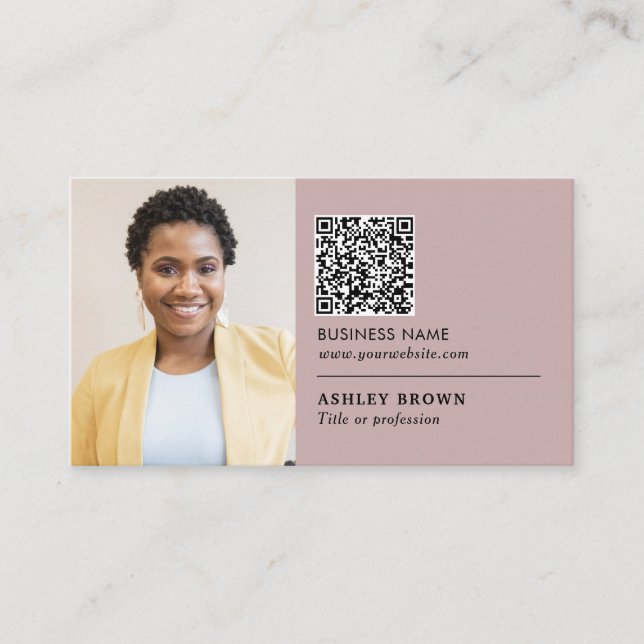 Carte De Visite Code QR professionnel réseau agent immobilier  (Devant)