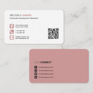 Carte De Visite Code QR professionnel réseaux sociaux Busin