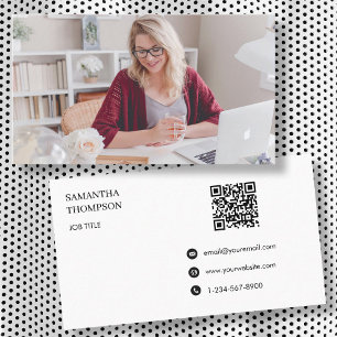 Carte De Visite Code QR professionnel simple et minimal moderne