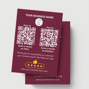 Carte De Visite Code QR Revue des Entreprises de Bourgogne GOOGLE