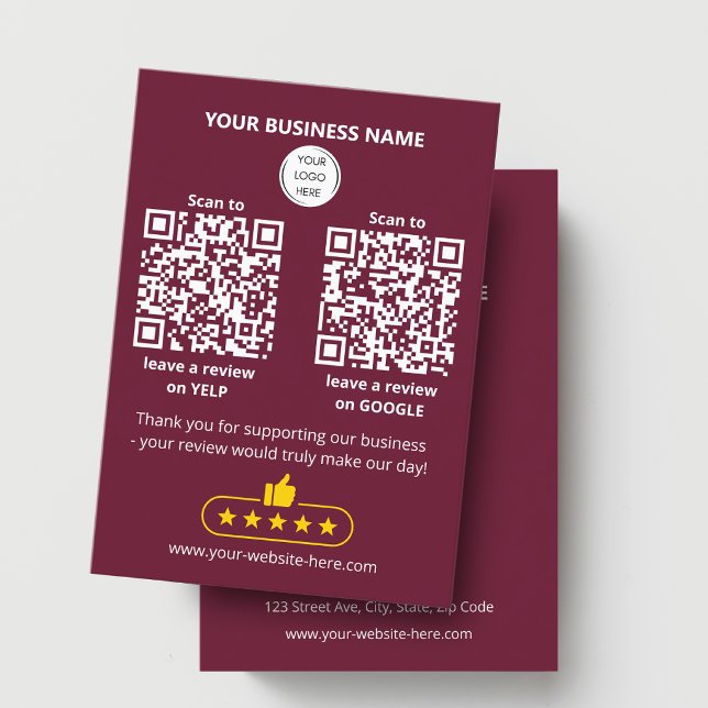 Carte De Visite Code QR Revue des Entreprises de Bourgogne GOOGLE  (Créateur téléchargé)
