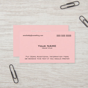 Carte De Visite Code QR rose moderne