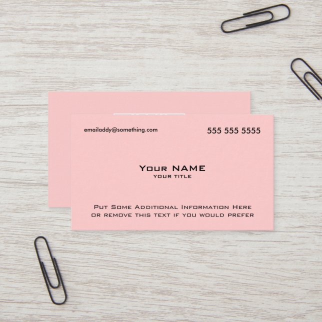 Carte De Visite Code QR rose moderne (Devant/Arrière en situation)