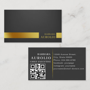 Carte De Visite Code QR Rustic Kraft Modern Design Professionnel