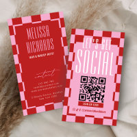 Code QR scannable sur les réseaux sociaux Rouge & 
