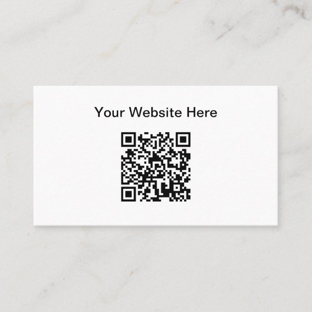 Carte De Visite Code QR simple de site Web promotionnel (Devant)