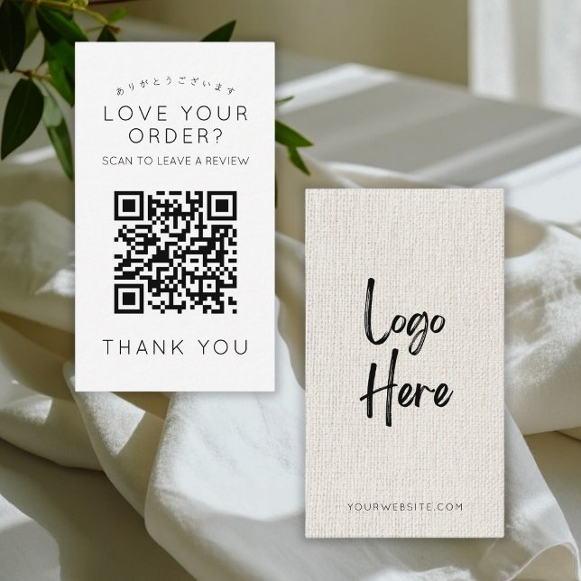 Carte De Visite Code QR Simple Logo Lin : Laissez un avis  (Créateur téléchargé)