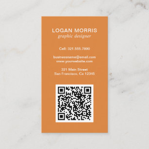 Carte De Visite Code QR simple moderne