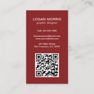 Carte De Visite Code QR simple moderne