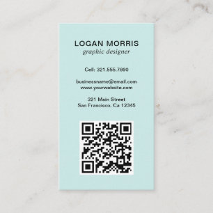 Carte De Visite Code QR simple moderne