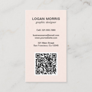 Carte De Visite Code QR simple moderne