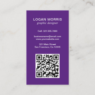 Carte De Visite Code QR simple moderne