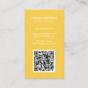 Carte De Visite Code QR simple moderne