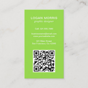 Carte De Visite Code QR simple moderne