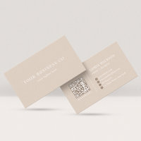 Code QR Taupe Élégant Minimaliste Moderne