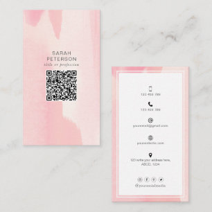 Carte De Visite Code QR tendance médias sociaux personnels abstra