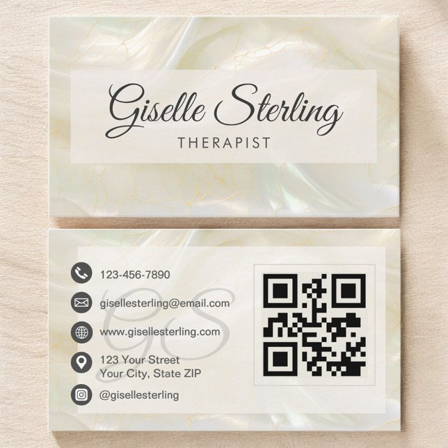 Carte De Visite Code QR Thérapeute (Créateur téléchargé)