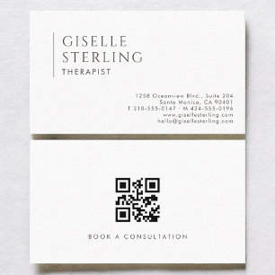 Carte De Visite Code QR Thérapeute Moderne Professionnel