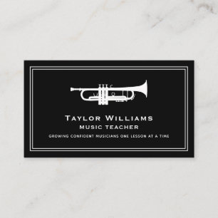Carte De Visite Code QR Trumpeter Trumpet Musique enseignant Music