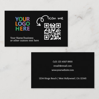 Carte De Visite Code QR unique site Web numérisable personnalisé