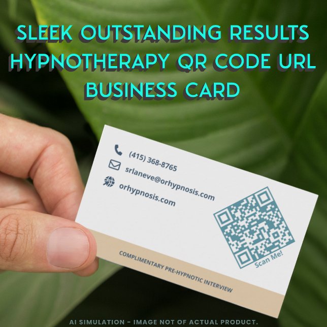 Carte De Visite Code QR URL Hypnothérapie Résultats Exceptionnels (Créateur téléchargé)