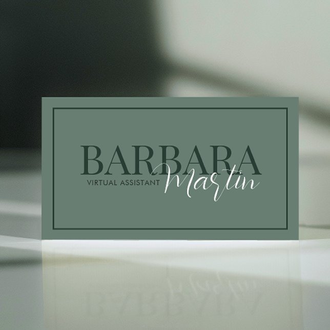 Carte De Visite Code QR vert minimaliste moderne (Créateur téléchargé)