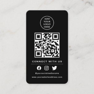 Carte De Visite Code QR Votre Logo Suivez L'Analyse Pour Vous Conn