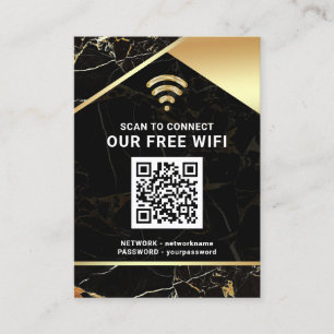 Carte De Visite Code QR Wifi Personnalisé de Mot de Passe de Résea