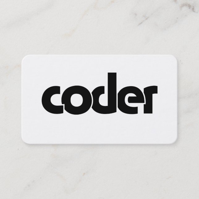 Carte De Visite Coder (Devant)
