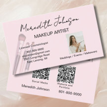 Codes QR de photos professionnelles pour maquilleu