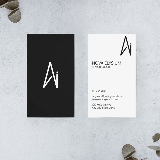 Carte De Visite Codeur d'intelligence artificielle (Créateur téléchargé)