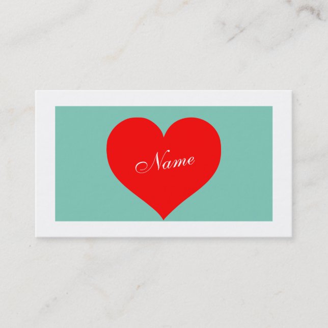 Carte De Visite Coeur (Devant)