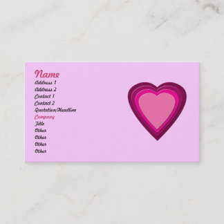 Carte De Visite Coeur 5