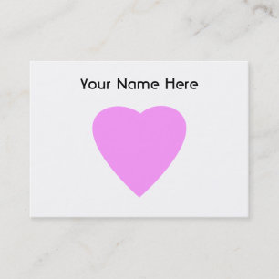 Carte De Visite Coeur assez rose et blanc d'amour