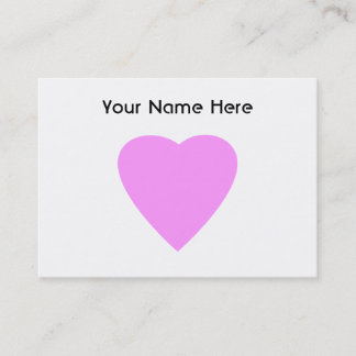 Carte De Visite Coeur assez rose et blanc d'amour