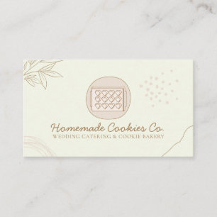 Carte De Visite Coeur bleu vert fait maison Coeurs Cookies