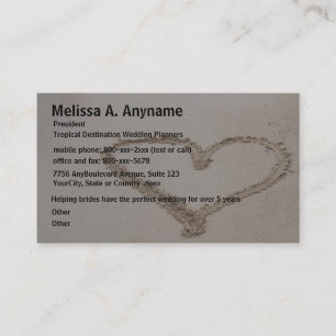 Carte De Visite Coeur dans le consultant en matière nuptiale de