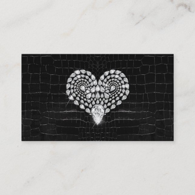 Carte De Visite Coeur de diamant (Devant)