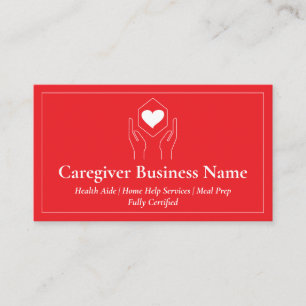 Carte De Visite Coeur de la carrière rouge