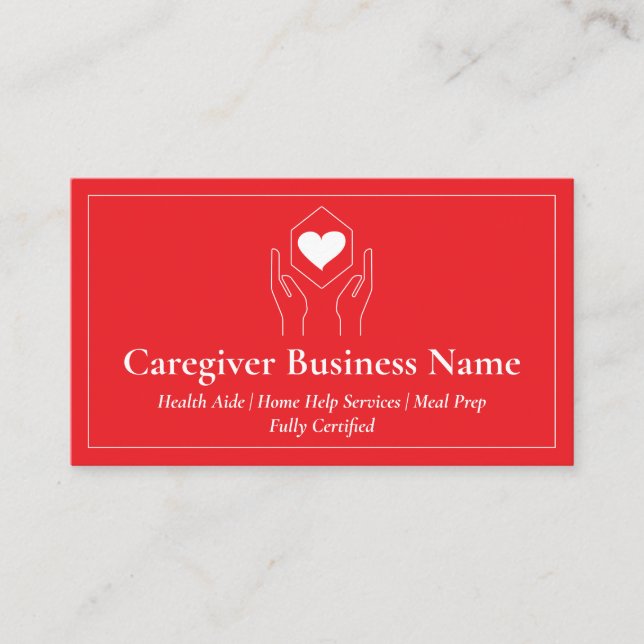 Carte De Visite Coeur de la carrière rouge (Devant)