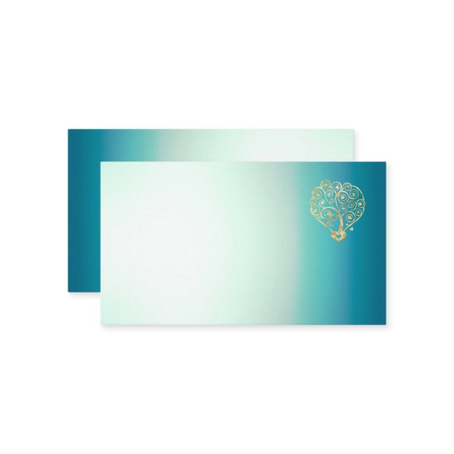 Carte De Visite Coeur dégradant (Devant/Arrière en situation)