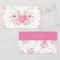 Coeur et fleurs roses