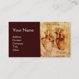 Carte De Visite Coeur Et Ses Vaisseaux Sanguins, Monogramme Cardio