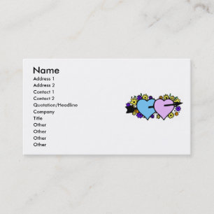 Carte de visite Coeur & Fleurs