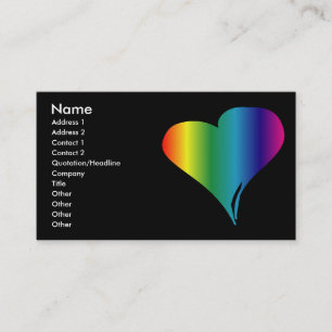 Carte De Visite Coeur gay pride