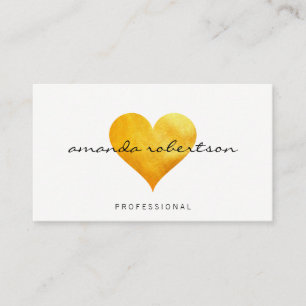 Carte De Visite Coeur Or Cutesy